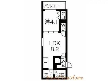 F ASECIA CONTENT(1LDK/2階)の間取り写真