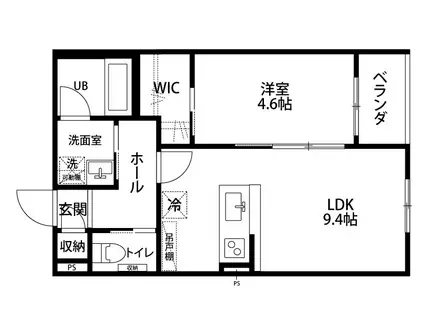 出来島2丁目アパート B(1LDK/1階)の間取り写真