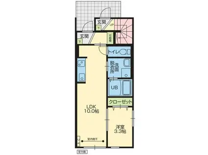 CASA MY FAMILIAR(1LDK/1階)の間取り写真