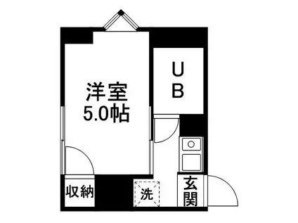 グリーンハイツ宮城野(1K/3階)の間取り写真