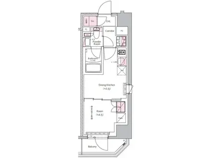SYFORME NEXT MUKOJIMA(1DK/5階)の間取り写真