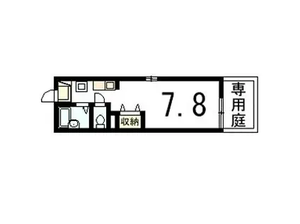 プランドール松尾(1K/1階)の間取り写真