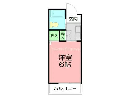 ヴェルデメゾンA(ワンルーム/1階)の間取り写真