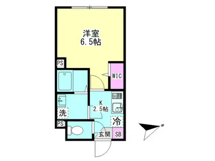 グランファーロ下北沢(1K/4階)の間取り写真