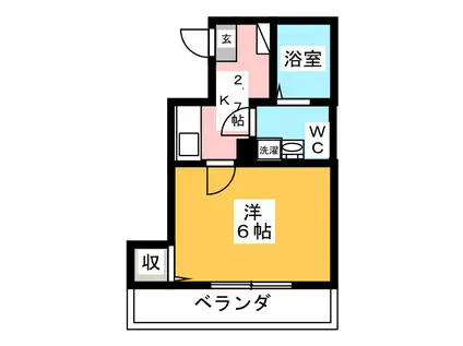 プレミアコート二俣川(1K/3階)の間取り写真