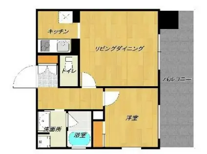 カルム吉塚(1LDK/3階)の間取り写真