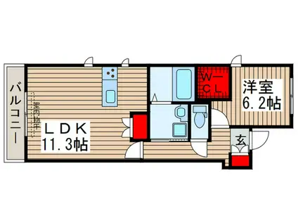 メルヴェイユ・エスト(1LDK/3階)の間取り写真