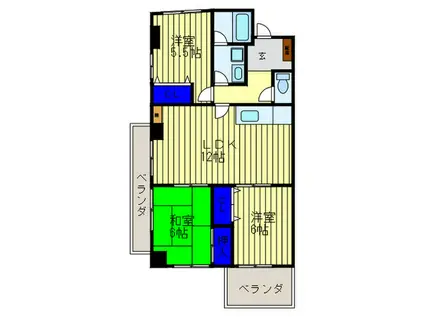 ライフステージ365 1番館(3LDK/3階)の間取り写真