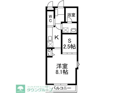 VIVACE VI(1SK/1階)の間取り写真