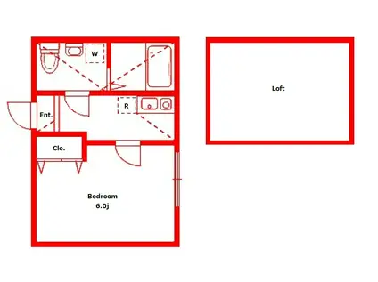 フローライト日吉(1K/2階)の間取り写真
