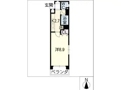 サンコート本山(1K/2階)の間取り写真