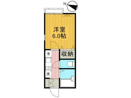 ルミエール(1K/1階)の間取り写真