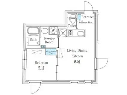 FIKA池袋(1LDK/2階)の間取り写真