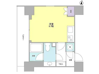 プレディアスタイル池上南(ワンルーム/3階)の間取り写真