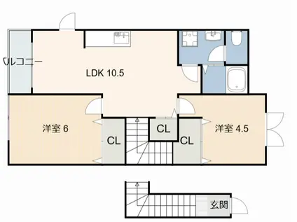 AUTHORITY K(2LDK/2階)の間取り写真