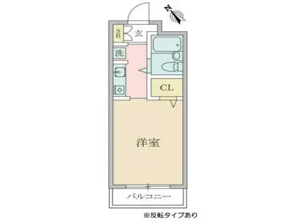 相武台プリンスマンション(ワンルーム/4階)の間取り写真