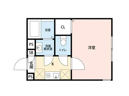 パークテラス八千代台(1K/2階)の間取り写真