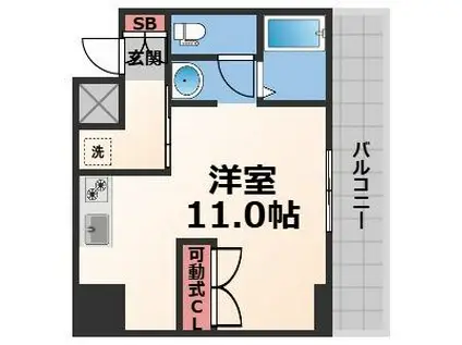 ロネスタ新深江(ワンルーム/2階)の間取り写真