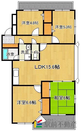 SPRING COURT南室見(4LDK/3階)の間取り写真