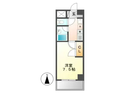 フォーシーズン(1K/3階)の間取り写真