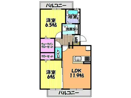 FAMILIA KONGO(2LDK/2階)の間取り写真