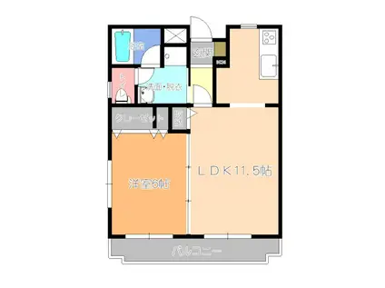 エミネント今泉(1LDK/3階)の間取り写真