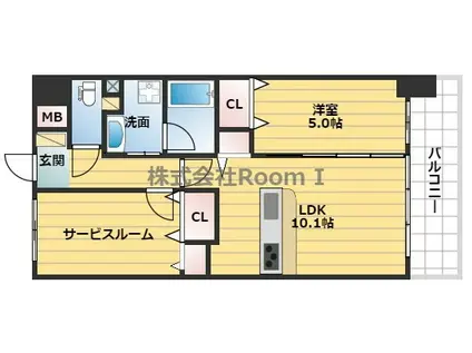 ATKレジデンスなにわ橋(2LDK/8階)の間取り写真