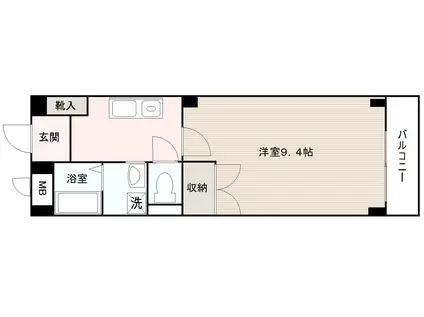 CRAYON TERRACE(1K/4階)の間取り写真