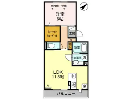 ロイジェントパークスレイクタウンIIIH(1LDK/3階)の間取り写真