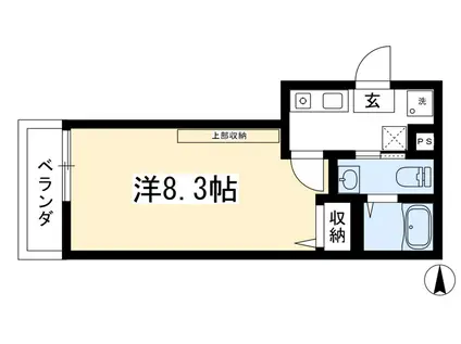 ネクストライフ紫野(1K/1階)の間取り写真