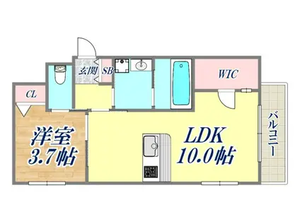 GRAN KOBELIA津門大箇(1LDK/2階)の間取り写真