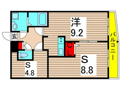 アーバハイツ扇大橋(ワンルーム/5階)の間取り写真