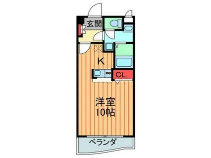 モンシャトー百済坂(1K/2階)の間取り写真