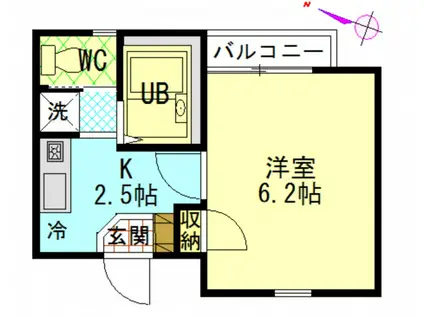 アクト21(1K/3階)の間取り写真
