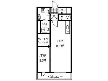 ニューステーションホテルレジデンス(1LDK/10階)の間取り写真