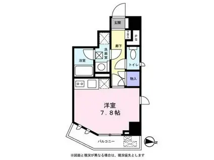 ガーデンハウス柿の木坂(ワンルーム/2階)の間取り写真