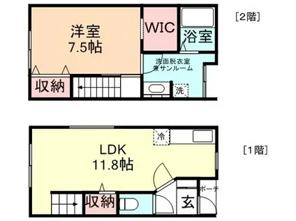 PROMESSA(1LDK/1階)の間取り写真