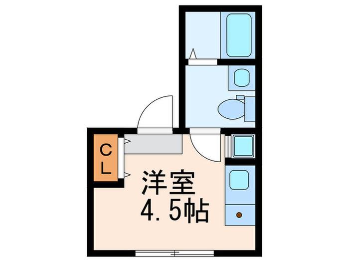 アムス早稲田(ワンルーム/4階)の間取り写真