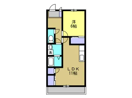 SPIRITS SHERE B(1LDK/2階)の間取り写真