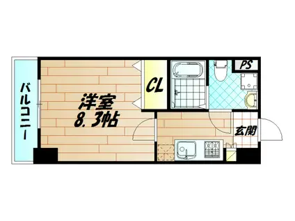 NO.71オリエントトラストタワー(1K/6階)の間取り写真