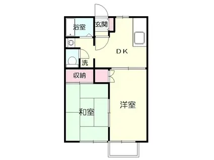 サンパティーク A棟(2DK/2階)の間取り写真