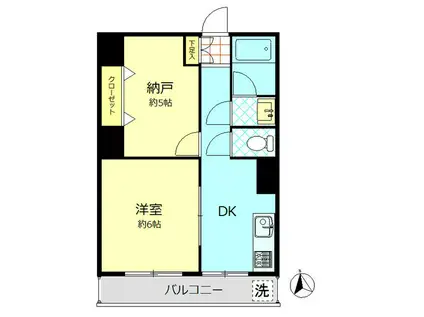 峰マンション(1SDK/2階)の間取り写真