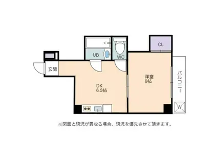 プラザ彦根(1DK/4階)の間取り写真