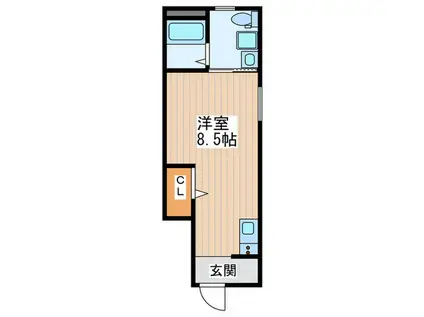 CREA荻窪(ワンルーム/1階)の間取り写真