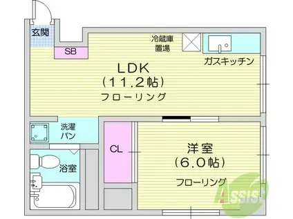 ヴィラ フォレスタ(1LDK/7階)の間取り写真