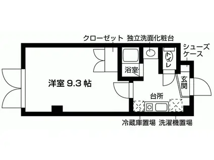 グランメール南江口(1K/2階)の間取り写真
