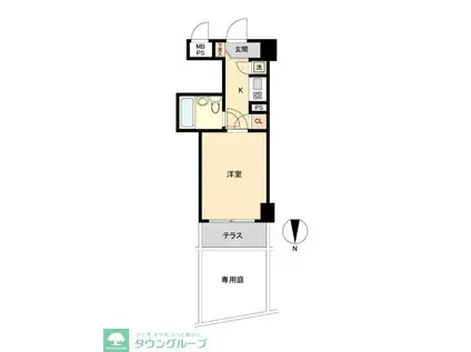 クリオ鶴見参番館(1K/1階)の間取り写真