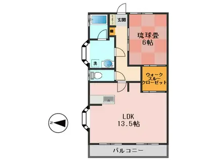 ＪＲ総武線 小岩駅 徒歩20分 2階建 築38年(1LDK/2階)の間取り写真