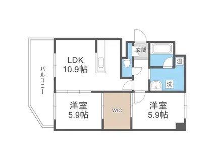 ラフィネ桑園 RAFINE SOEN(2LDK/6階)の間取り写真