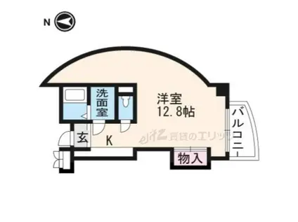 ウイングビュー鮎川(1K/3階)の間取り写真